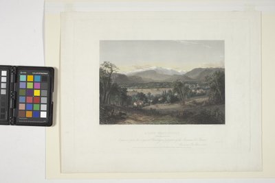 Mount Washington From The Valley Of Conway (gravura colorida à mão) de John Frederick Kensett