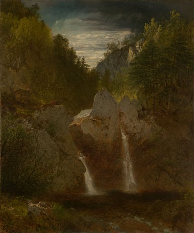 Poça rochosa, cataratas de Bash Bish de John Frederick Kensett