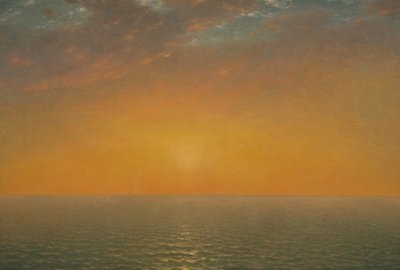 Pôr do sol no mar de John Frederick Kensett