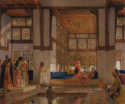 Uma Senhora a Receber Visitantes (A Recepção) de John Frederick Lewis