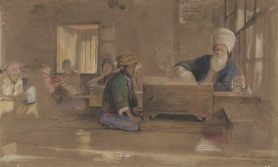 Escola Árabe, 1841-51. de John Frederick Lewis