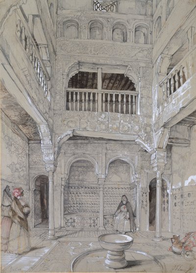 Entrada para os banhos da Alhambra, c1830s de John Frederick Lewis