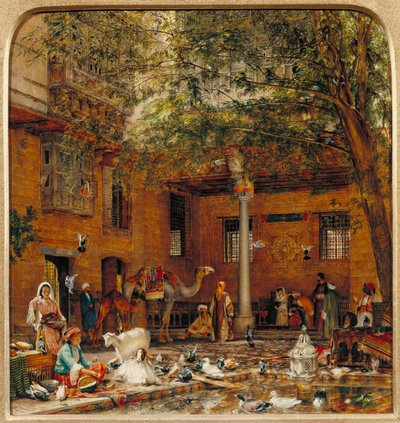 Estudo para "O Pátio da Casa do Patriarca Copta no Cairo de John Frederick Lewis