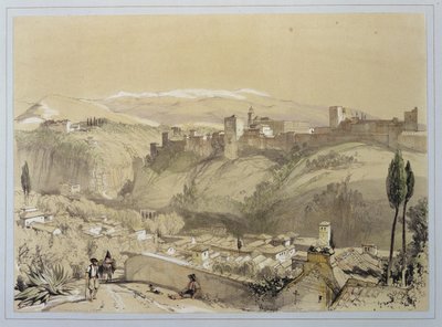A Alhambra de Albay, de &39;Esboços e desenhos da Alhambra&39;, gravada por James Duffield Harding (1798-1863), 1835 de John Frederick Lewis