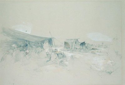 O Deserto do Monte Sinai (lápis e guache sobre papel) de John Frederick Lewis