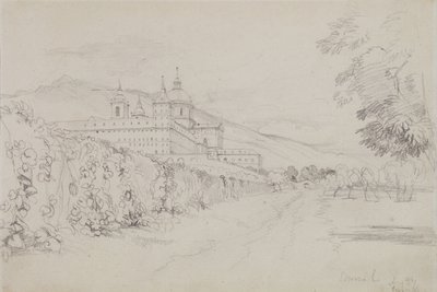 O Escorial, Madri, 1832 (lápis) de John Frederick Lewis