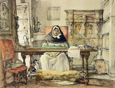 O prior, de &39;Sketches of Spain&39;, gravado por Charles Joseph Hullmandel (1789-1850), publicado em 1836 de John Frederick Lewis