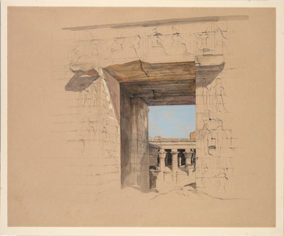 O Templo de Edfu: A Porta do Pilar de John Frederick Lewis