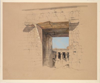 O Templo de Edfu: A Porta do Pilão, 1850. de John Frederick Lewis