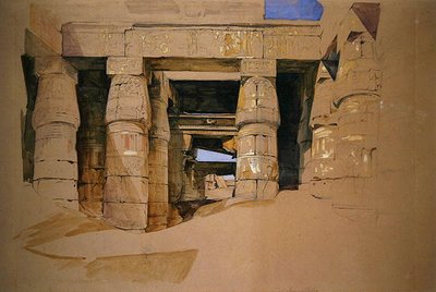 O Templo de Ísis (lápis e aguarela sobre papel) de John Frederick Lewis