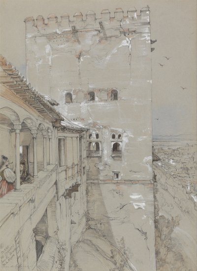 The Torre de Comares, Alhambra, 1835 de John Frederick Lewis