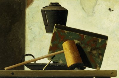 Ainda vida com Notebook e Pipe, de John Frederick Peto