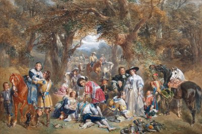 Partido do país na época de Carlos II, 1852 de John Frederick Tayler