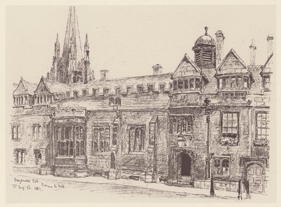 Brasenose College (litografia) de John Fulleylove