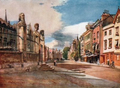 Broad Street, vista oeste (litografia a cores) de John Fulleylove
