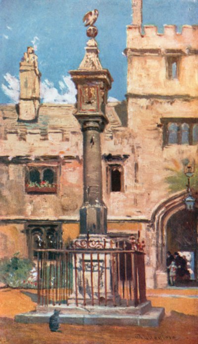 Colégio Corpus Christi (litografia a cores) de John Fulleylove