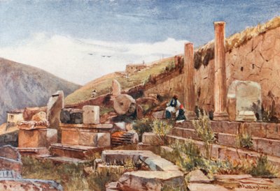 Delphi O pórtico dos atenienses de John Fulleylove