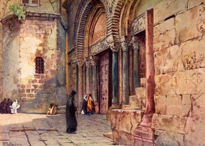Entrada para a Igreja do Santo Sepulcro, 1902. de John Fulleylove