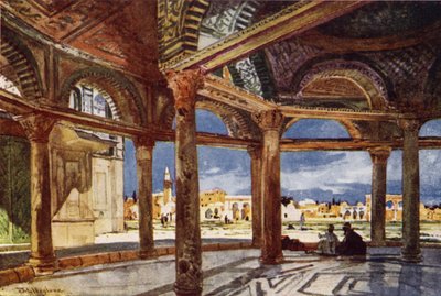 Interior da Cúpula da Cadeia, olhando para Norte (cor litho) de John Fulleylove