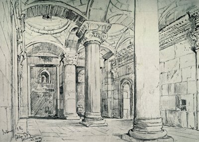 Jerusalém - O Interior do Portão Dourado ou Bonito, 1902. de John Fulleylove