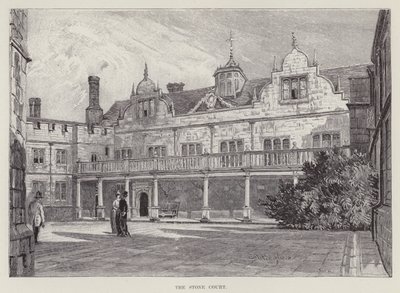 Knole House, The Stone Court (litho) de John Fulleylove