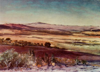 Monte Hermon das encostas de Tabor, 1902. de John Fulleylove