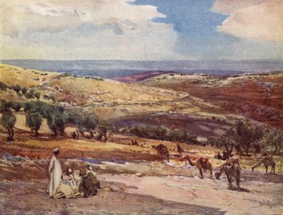 Na estrada de Jerusalém para Betânia de John Fulleylove