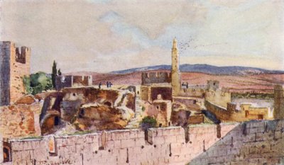 Porção da Cidadela de Jerusalém de John Fulleylove