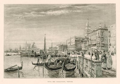 Riva dei Schiavoni, Veneza (litho) de John Fulleylove