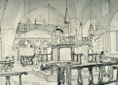 Sinagoga Espanhola em Jerusalém - Interior, 1902. de John Fulleylove