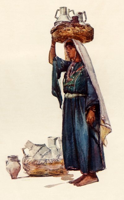 Camponês Sírio com Vasos de Leite, 1902. de John Fulleylove