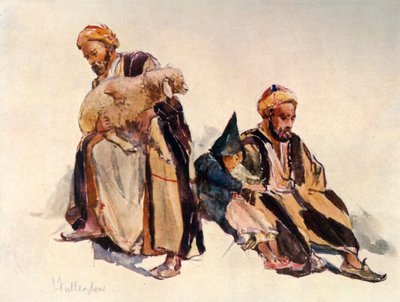 Pastores sírios e pastor Boy, 1902. de John Fulleylove