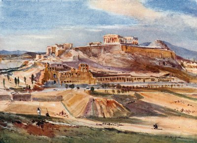A Acrópole da Base do Monte Philopappus de John Fulleylove