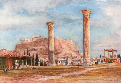 A Acrópole do Site do Templo de Zeus Olímpico de John Fulleylove