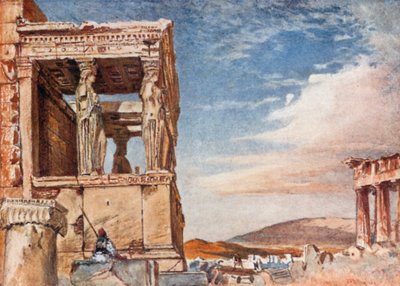 O pórtico cariátide do Erechtheum do oeste de John Fulleylove