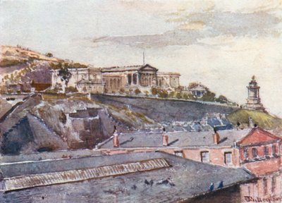 A escola secundária e o monumento de Burns da rua de Jeffrey de John Fulleylove