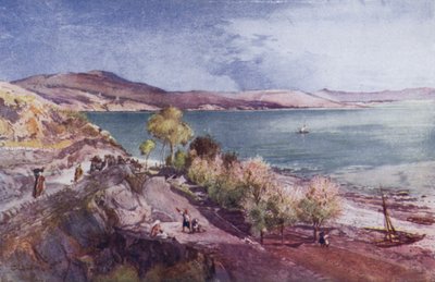 A Terra Santa: O Mar da Galileia (cor litho) de John Fulleylove