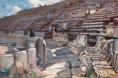 A parte inferior do auditório do teatro de Dionísio em Atenas de John Fulleylove