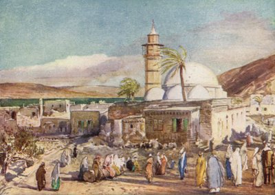 A Mesquita de Tiberíades e o Lago da Galileia de John Fulleylove