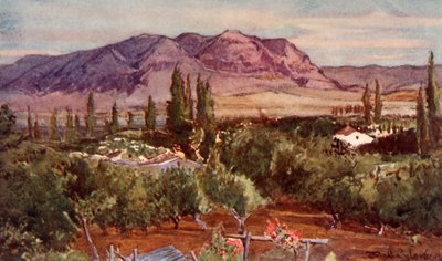 O Monte da Tentação de Jericó, 1902. de John Fulleylove
