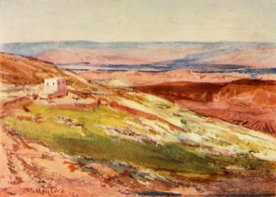 O vale do Jordão do Monte das Oliveiras, 1902. de John Fulleylove