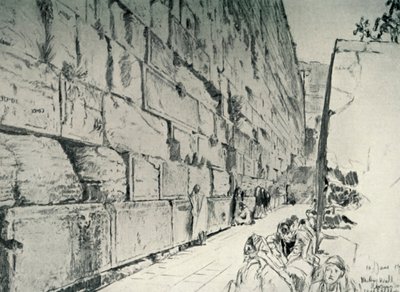 O Muro do Lugar das Lamentações, 1902. de John Fulleylove