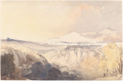 Paisagem com uma cordilheira distante de John Gendall