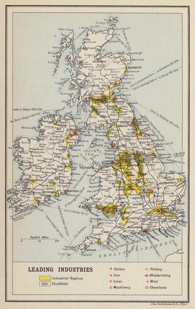 Ilhas Britânicas, Económico, Principais indústrias (litografia) de John George Bartholomew
