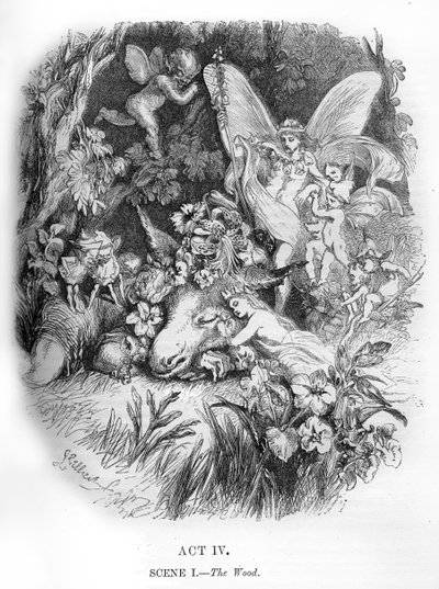 O Sonho de uma Noite de Verão por William Shakaespeare de John Gilbert