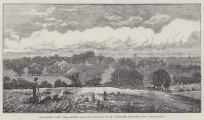 Brockwell Park, perto de Herne Hill e Dulwich, a ser comprado para a Recreação Pública de John Gilbert
