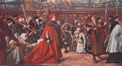 Cardeal Wolsey vai em procissão ao Westminster Hall 1515 de John Gilbert