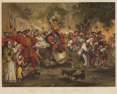 Natal no Castelo de Windsor, na época de Henrique VIII, trazendo o registro de Yule de John Gilbert