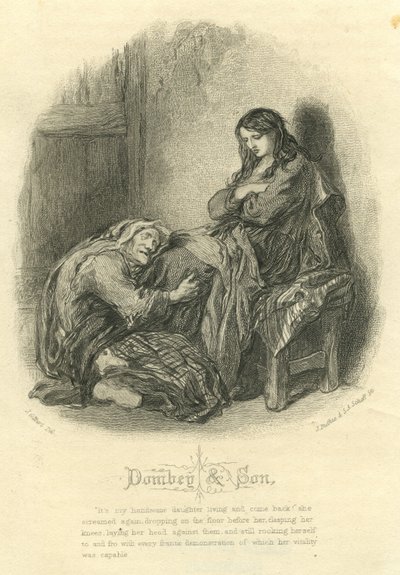Dombey und Son: Alice Brown e sua mãe de John Gilbert