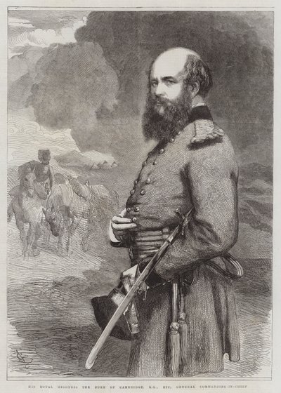 Sua Alteza Real o Duque de Cambridge, KG, etc, Gravura General Commanding-in-Chief de John Gilbert